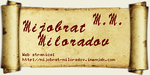 Mijobrat Miloradov vizit kartica